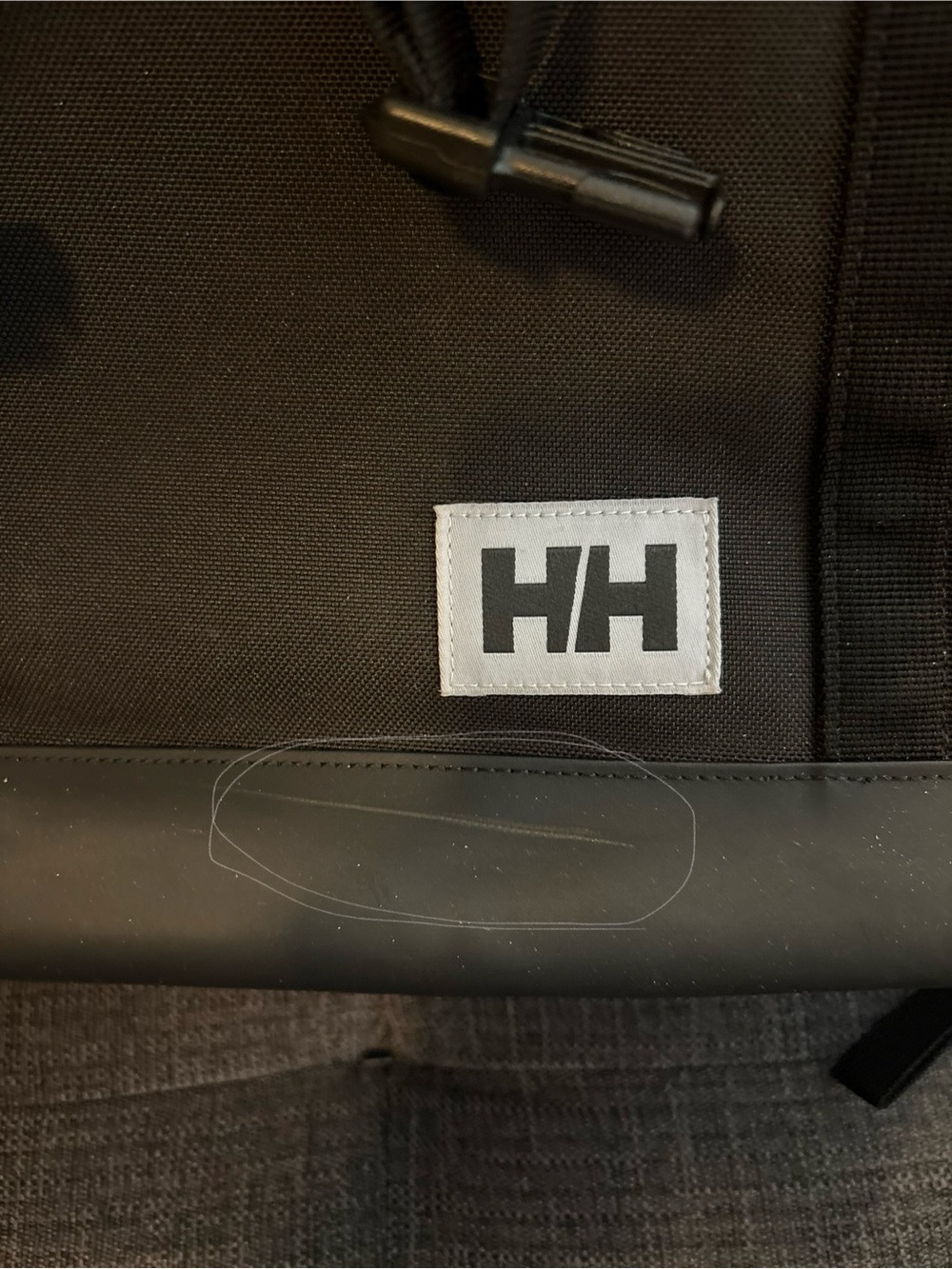 Helly Hansen Black Roll-Top Backpack with HH Logo, waterproof, 28L - Picture 13 of 13